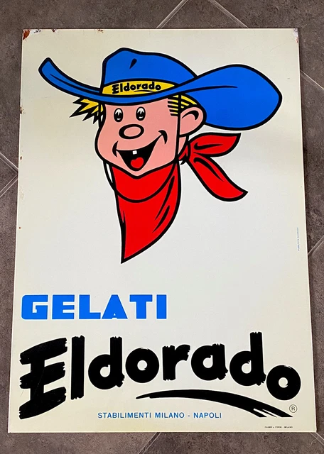 TABELLA INSEGNA PUBBLICITARIA GELATI ELDORADO Anni 60 EUR 800 00 tabella-insegna-pubblicitaria-gelati-eldorado-anni-60-eur-800-00