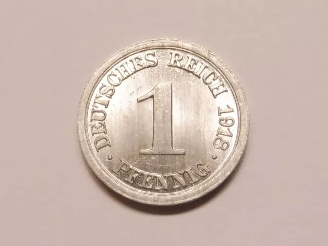 KAISERREICH ERSATZMÜNZEN 1 Pfennig 1918 D Topstück selten  (L12705)