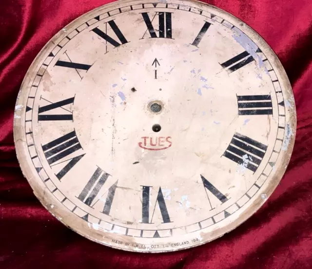 A Nice 14in Fusee Clock Movement & Dial. Crows Foot, Possibly Military?