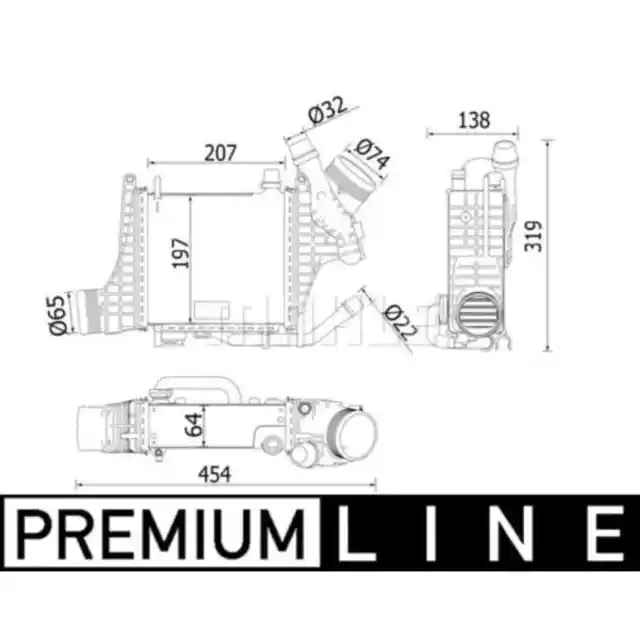 Ladeluftkühler MAHLE CI 541 000P für Mercedes-Benz E