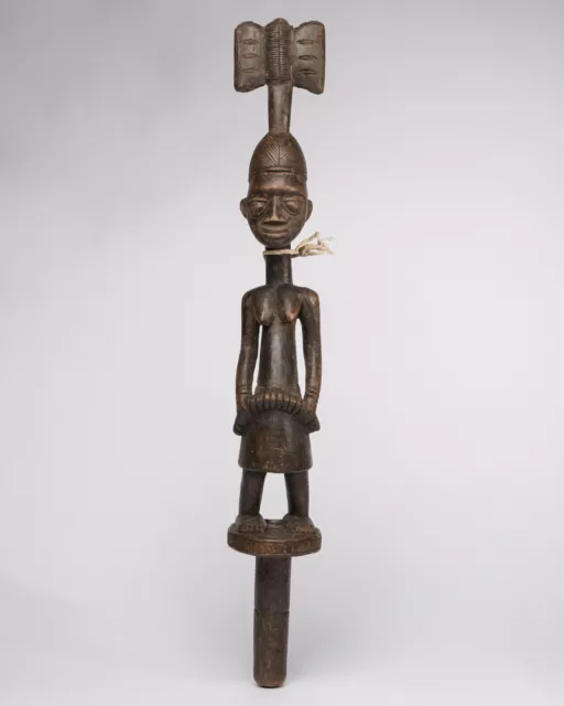 D511 - Sceptre  Oshe Shango Yoruba, Art Tribal Ancien Africain, Nigeria