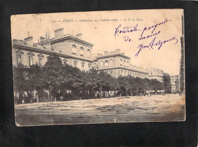 B4348 France Paris L'Hospital de L'Hotel Dieu pu1905 vintage postcard