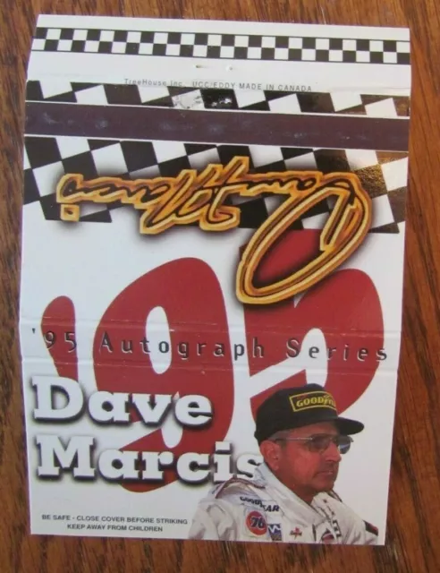 Nascar Racing Car Driver Dave Marcis Matchbook Cover Empty 1995 Matchcover -D4