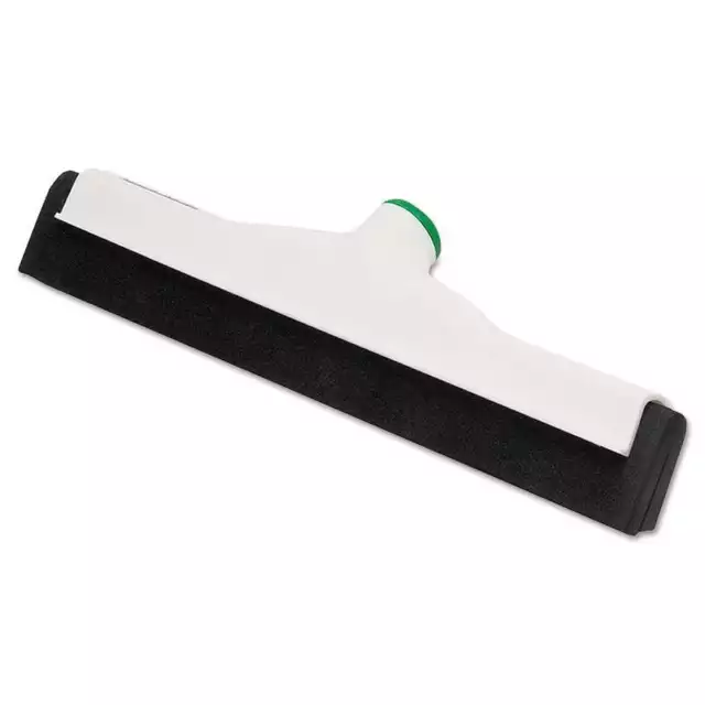 Unger Sanitary Standard Floor Squeegee, 18 Inch Blade, White Plastic/Black Rubbe