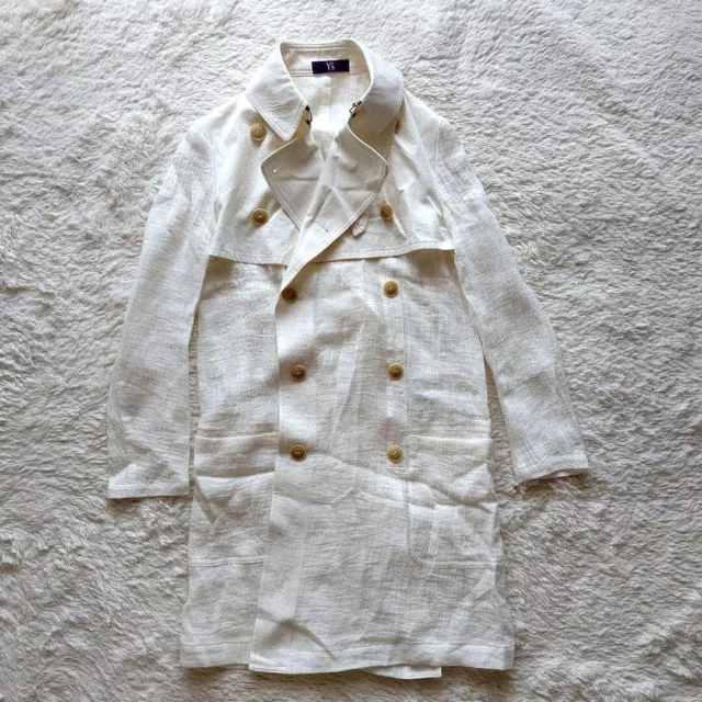 Y’s YOHJI YAMAMOTO linen trench coat White