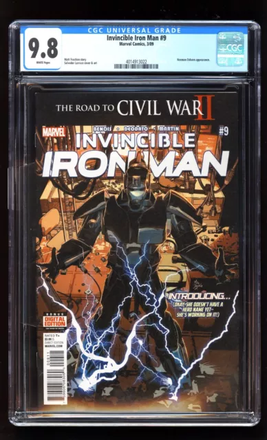 Invincible Iron Man 9 CGC 9.8 1st full Riri Williams Ironheart Marvel Bendis