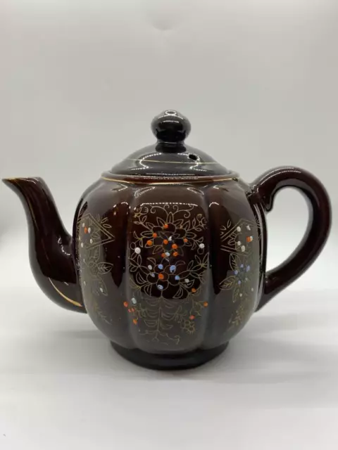 Vintage Hand Painted Ceramic Teapot - Made in Japan - F3