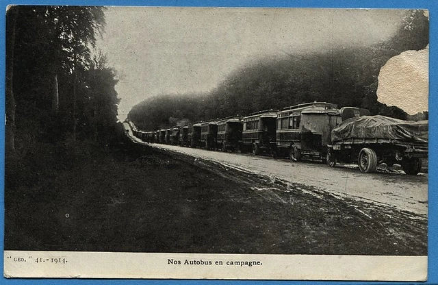 CPA: Nos Autobus en campagne