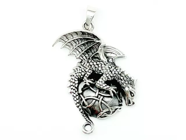 Celtic Dragon Silber Anhänger Drache 925 Kette Halskette Amulett Celtic Mystic