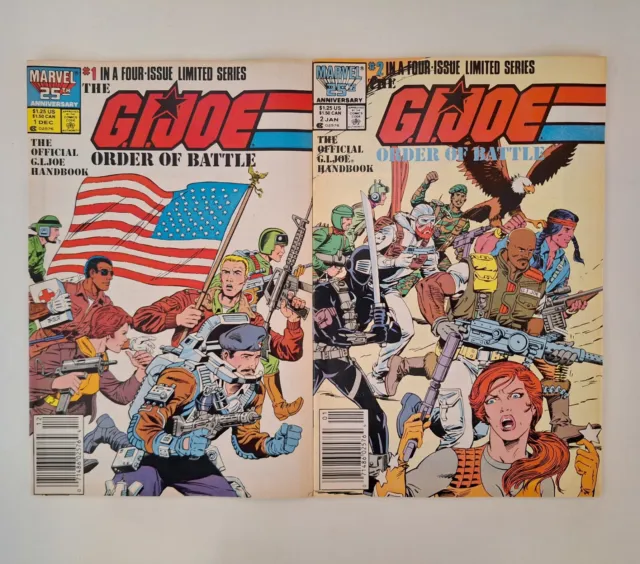 GI Joe: Order of Battle #1, #2 Marvel Comics 1986, 1987 Limited Series