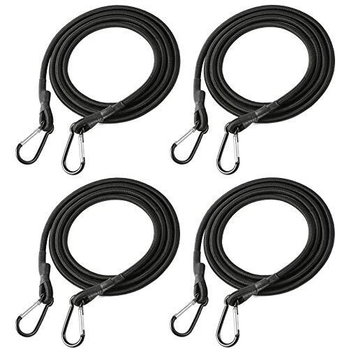 Bungee Cords with Hooks Heavy Duty Bungee Cord with Carabiner Hook 24 Inch 4 NEW