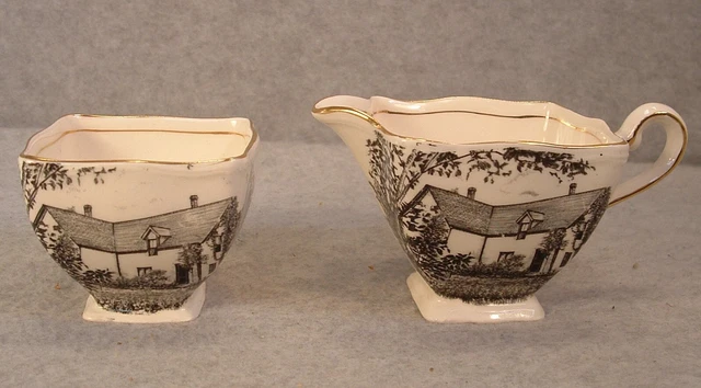 Vintage Royal Winton Grimwades England "Anne Of Green Gables" Creamer & Sugar