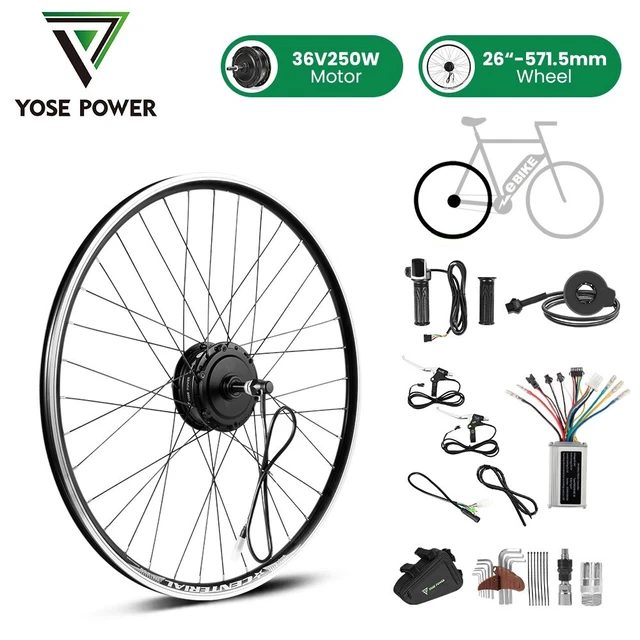 Kit De Conversion Vélo électrique 1000W 28" - Frein Moteur Et Bridage 25km/h