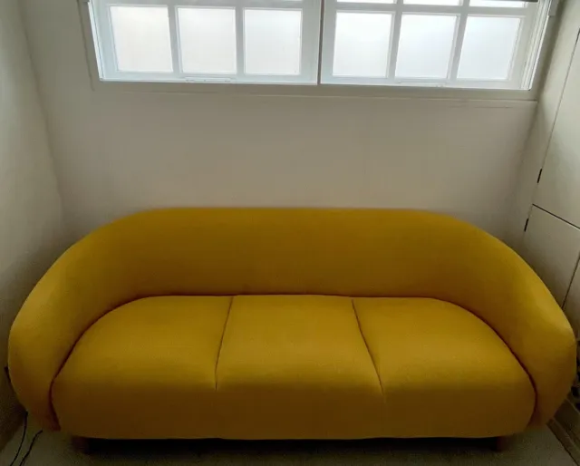 ANYDAY John Lewis Scoop Large 3 Seater Sofa, Light Leg, Hatton Yellow