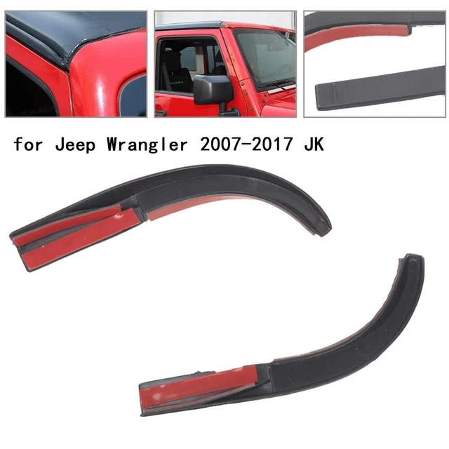 Extensions De Gouttière Pour Jeep Wrangler JL (2018-2021) - ABS Noir, Gauche Et Droite