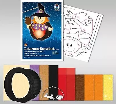 BASTELMAPPE LATERNEN-BASTELSET HEXE Laterne Basteln Bastel-Mappe-Set