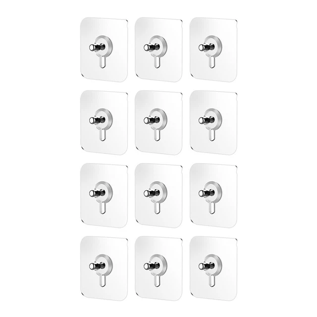 12 Ganci A Vite In Acciaio Inox Con Clip Di Sicurezza - 53 Mm, Per Piante, Casette Uccelli, Decorazioni
