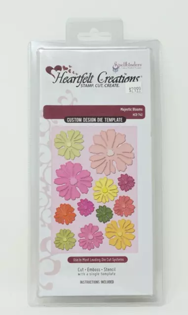 Spellbinders Heartfelt Creations HCD- 742  Majestic Blooms Custom Die Template