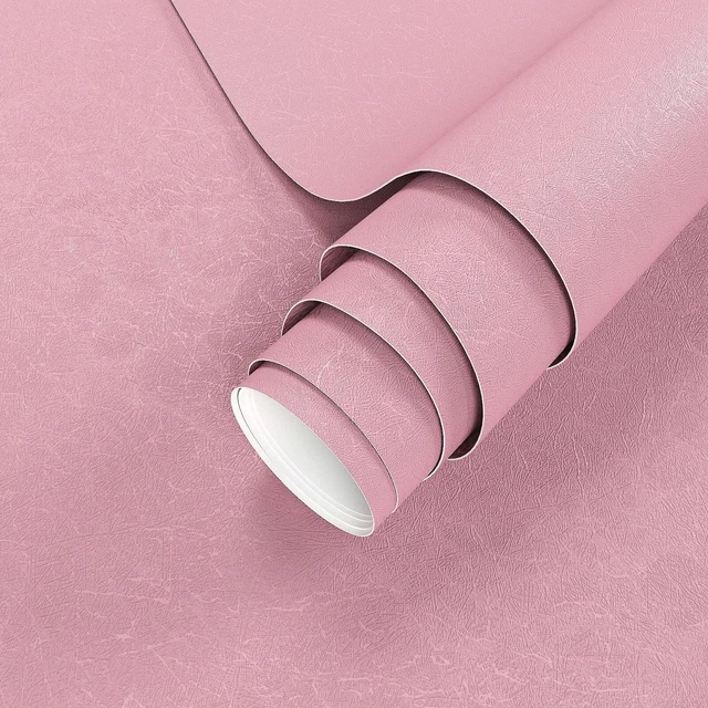 "Papel de contacto de seda rosa - impermeable - extraíble - 15,7""x197"