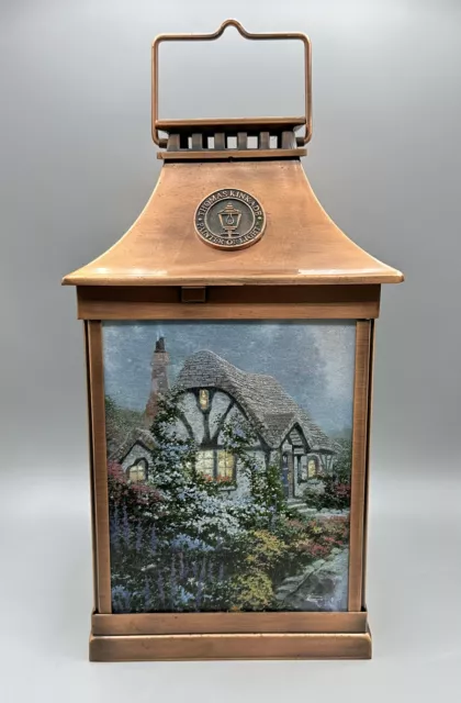 Thomas Kinkade Lamplight Village Lantern A1010 Bradford Exchange 2004 Copper COA