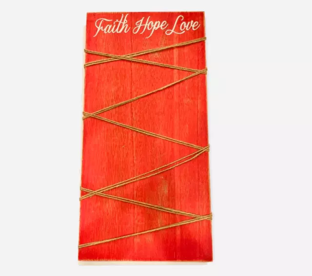 Faith  Hope  Love Rustic Wall Hanging Photo Display Decor