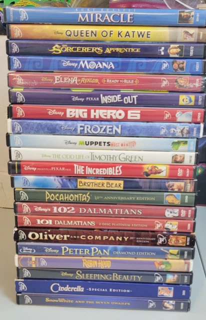 DISNEY 21 DVD Lot Cinderella Snow White Oliver And Company Etc
