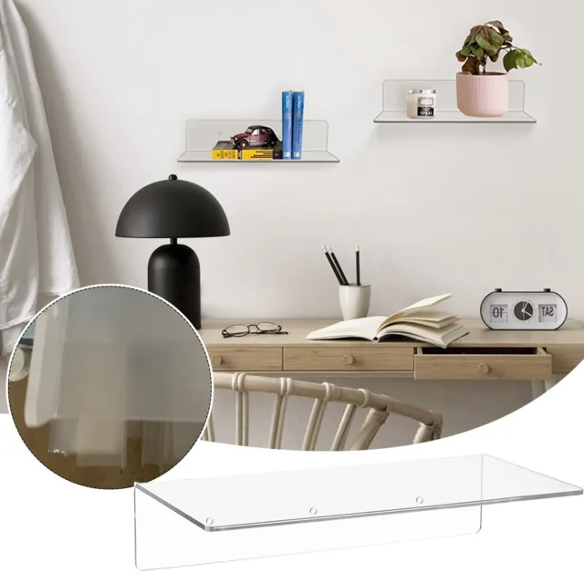 Añade estilo y función a tu hogar con un estante acrílico transparente 12x5 9 ZO