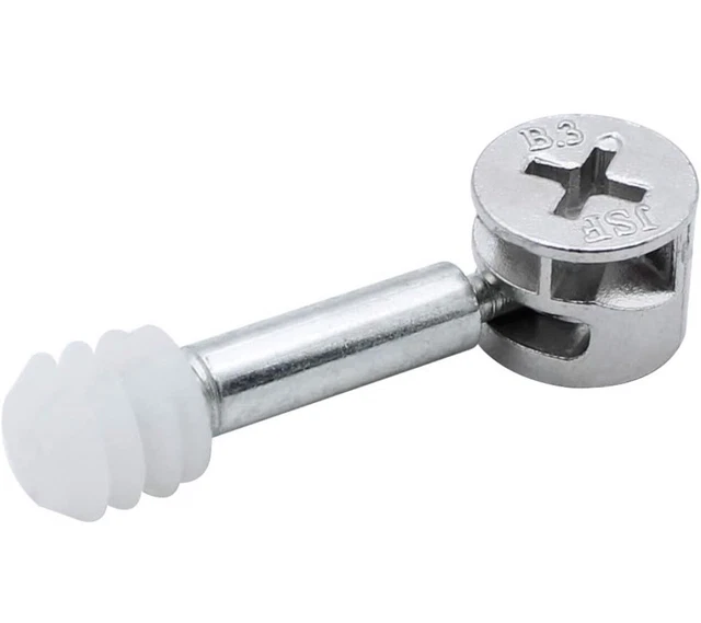 Connettori Eccentrici Per Mobili - Set Da 100 Pezzi Con Camme &Oslash;14,7mm, Tasselli E Dadi M6