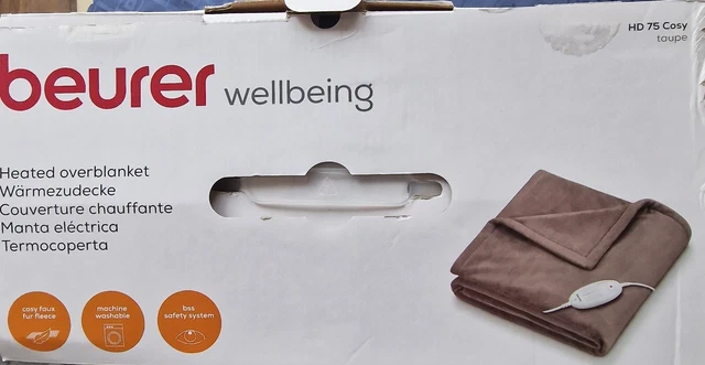 Beurer HD 75  Cosy  Taupe  Kuschelige Heizdecke Wärmezudecke   * B-Ware