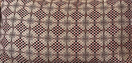 New Primitive BRICK RED NAVY BLUE LOVER'S KNOT COVERLET Bedspread Cover KING