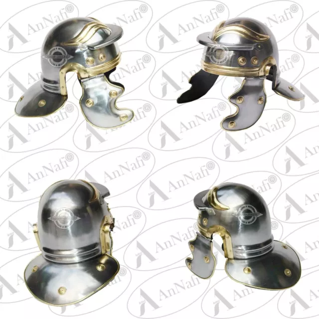 Imperial Roman Gallic G Helm - 18 Gauge, Medieval Roman helmet///