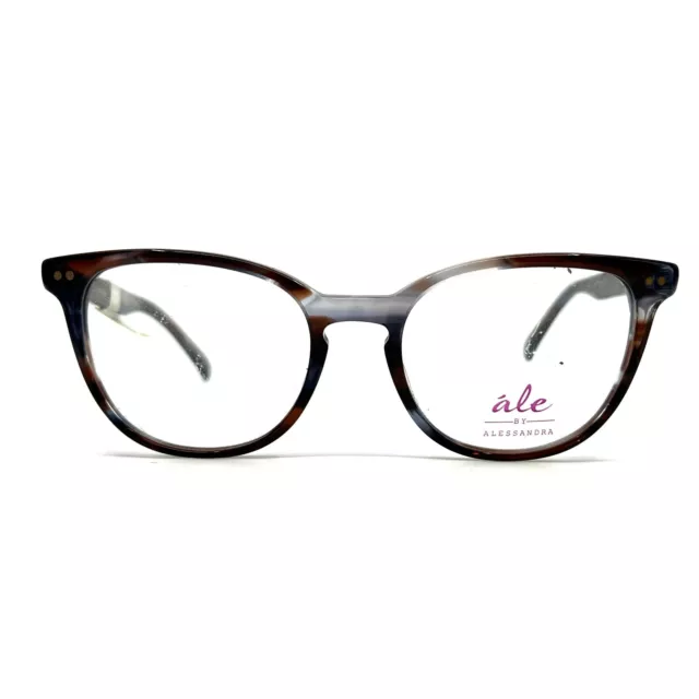 Ale by Alessandra 617-1 Brown Round Horn Rim Eyeglasses 51[]18 135 mm