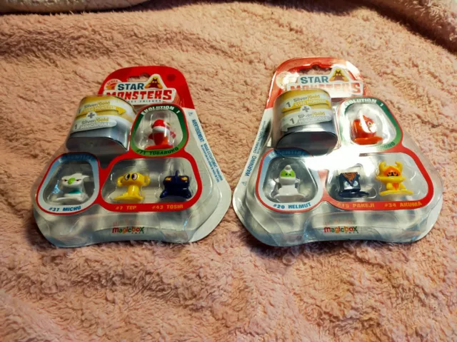 STAR MONSTERS SERIE 1 BÜNDEL X 2 PACKUNGEN NEU VERSIEGELT Tasche Freunde