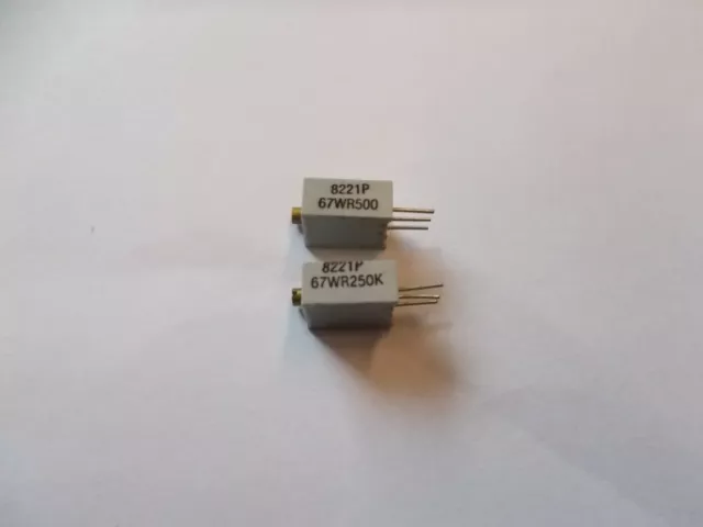 67WR500, 67WR250K, Lf Trimmer Bi-Technologies 500 Ohm, 250 Kohm, # B- 250-17