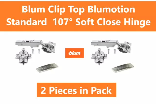 Blum Clip Top Blumotion Standard 107° Soft Close Hinge Kitchen Cupboard Cabinets