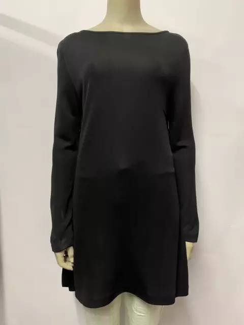 Maxamara Black Viscose Tunic Top Large/16