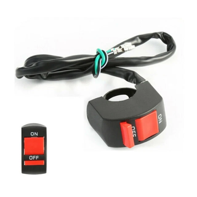 Interrupteur Moto Bouton Arrêt Kill Switch Klaxon 12V - Compatible EXC EC XCW Dirt Bike