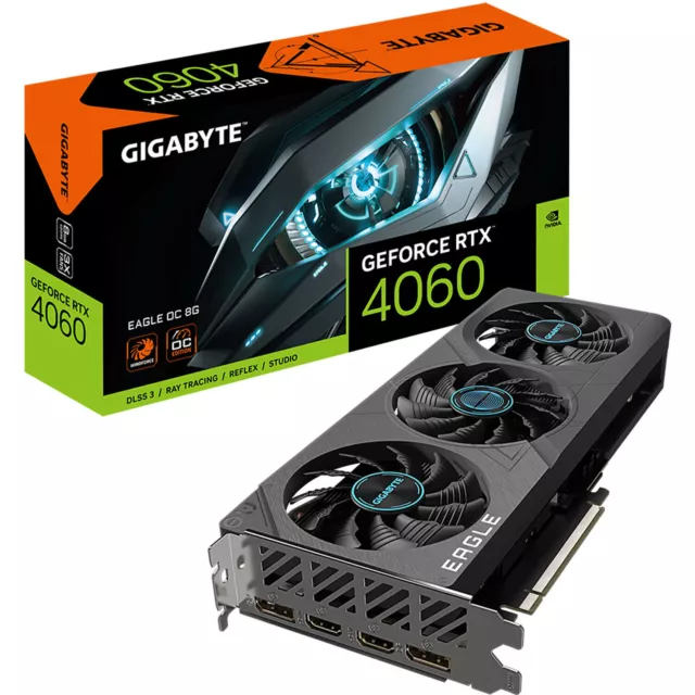 Gigabyte GeForce RTX 4060 EAGLE OC Graphics Card 8GB GDDR6 128-Bit 3072 CUDA