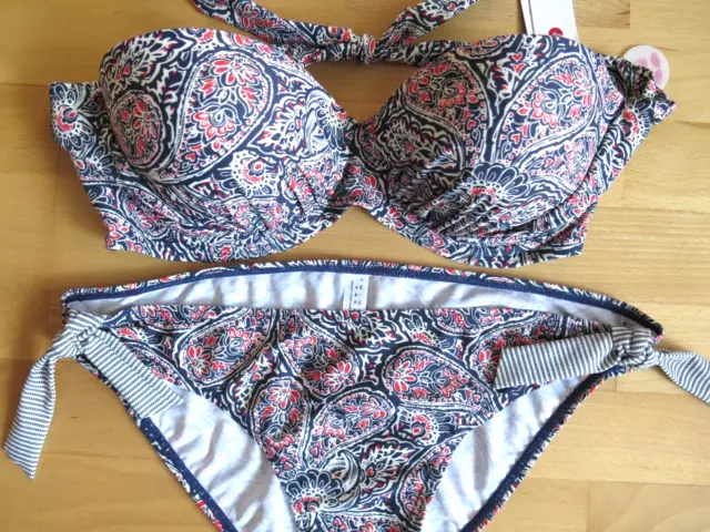 ESPRIT Bikini-Set Bügel-BH wattiert Gr. 40 / 80 Cup B + Slip Bikini