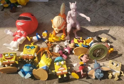 action figures mixed toy lot 18 Figures. Disney Pokemon SpongeBob Mickey Mouse