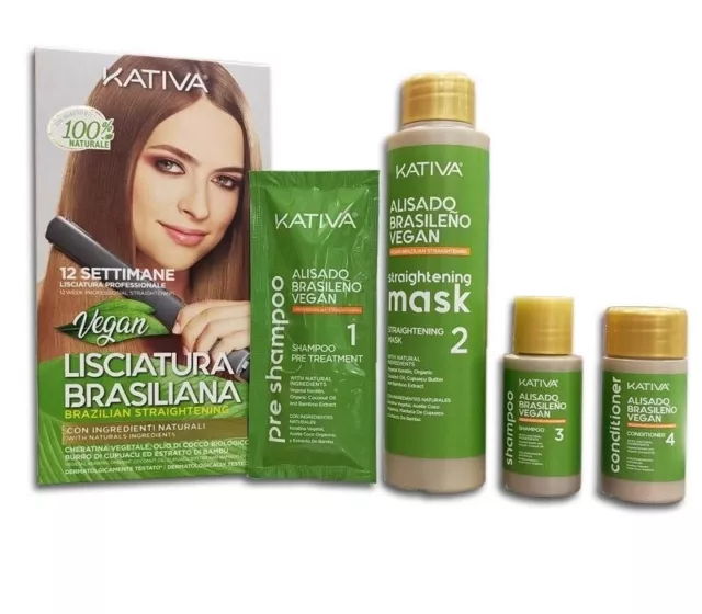 Kativa Kit Vegan Trattamento Lisciante Alla  Cheratina