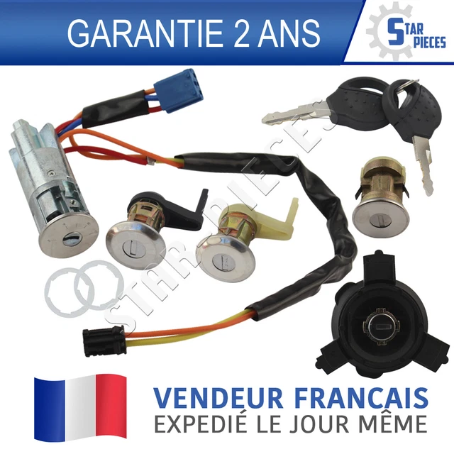 Kit Complet 5 Barillets Serrures + Neiman + Bouchon Réservoir - Compatible Renault Master 2, Movano, Interstar