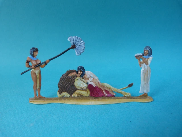Figurine Ancienne En étain - Chasse Aux Canards - Inspiration Égypte Antique