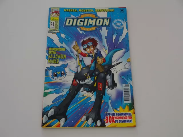 Digimon Comic, Heft Nr.24 + Extra: Halloween Maske, Dino Verlag, 2001