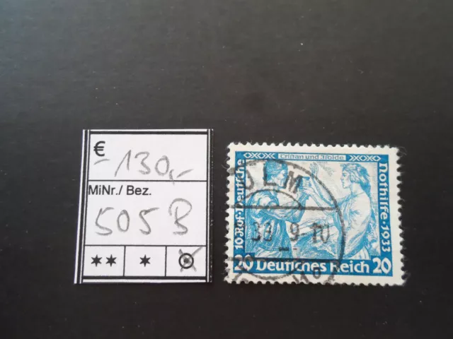 Deutsches Reich MiNr. 505 B, gestempelt, geprüft Schlegel BPP