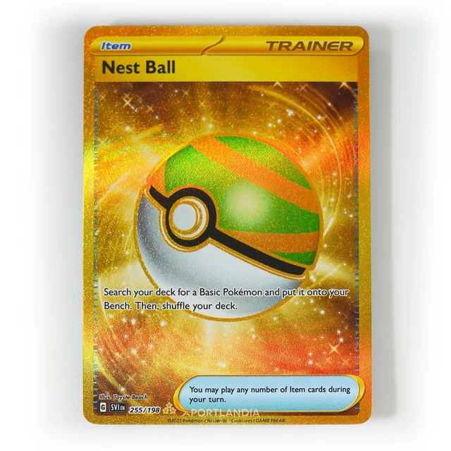 Pokemon TCG Cards 4x Trainer Cards - Pokmon TCG Scarlet & Violet Base Set  (181/198) - Near Mint Condition Nest Ball