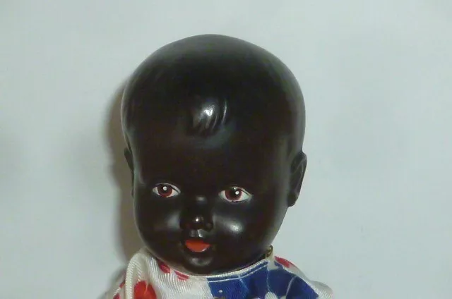 Antiguo Colorido Oscuro Cellba Muñeca Cellbapuppe Marrón 24 1/2 Bebé Joven Bub 2