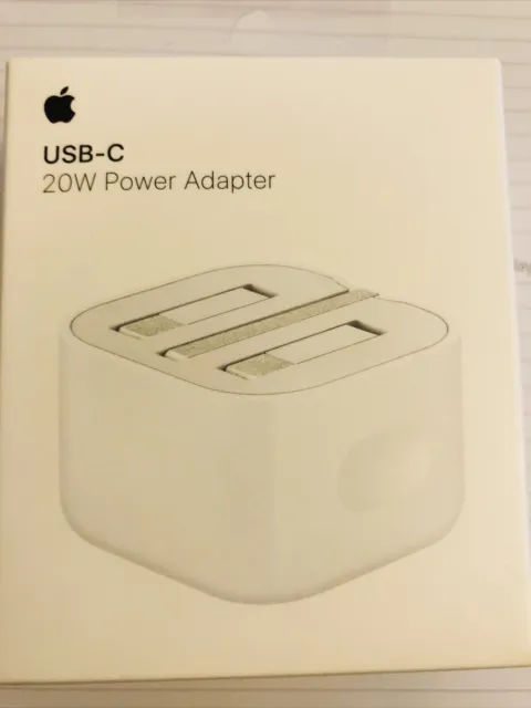Original Apple Genuine 20W USB Type-C PD UK Power Adapter Plug fast charger