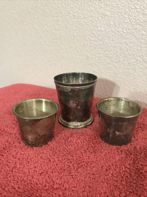 ALDA’S SILVER VASES (3) Antique Cups Home Decoration **FREE SHIPPING **