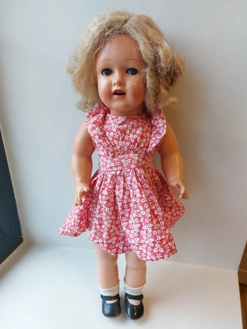 Ancienne Poupée Raynal 39 Cm – Yeux Riboulants, Tête Bisque, Corps Composite, France